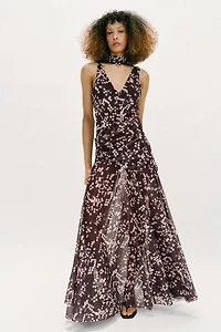 LONG TULLE POLKA DOT DRESS