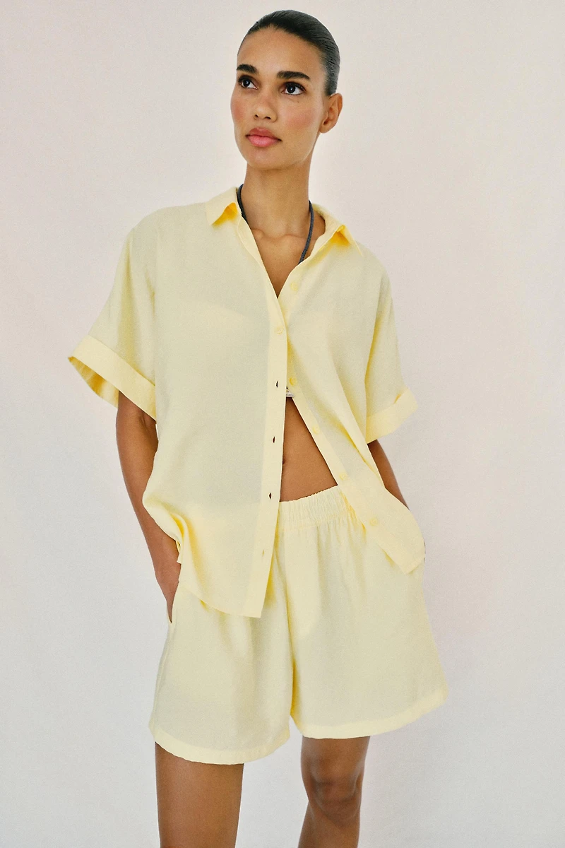 SHORT FLUIDE À TAILLE ÉLASTIQUE
