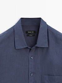 100% linen short sleeve shirt