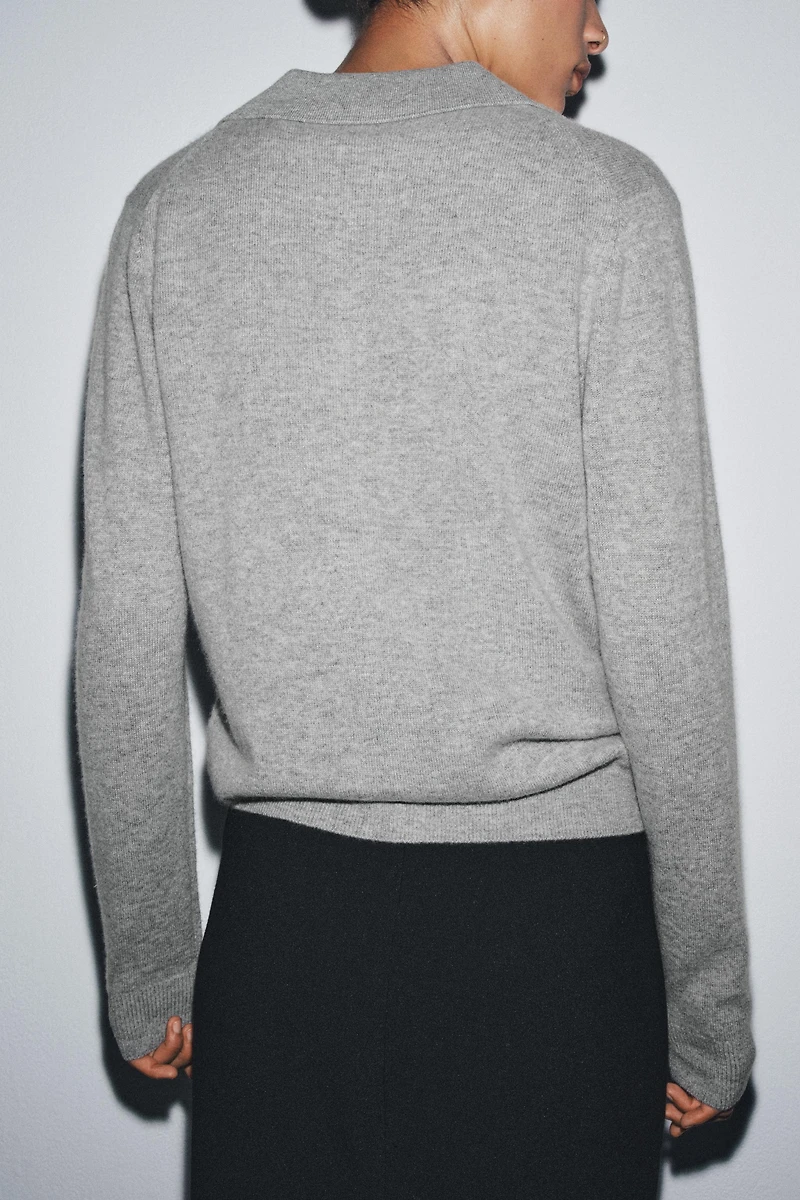 WOOL AND CASHMERE POLO JACKET