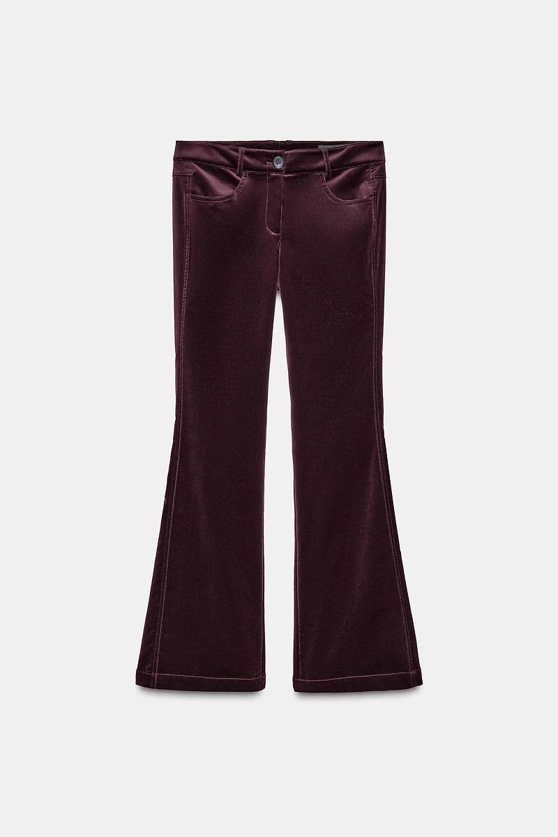 VELVET FLARE PANTS ZW COLLECTION