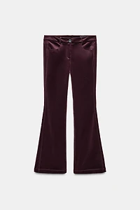 VELVET FLARE PANTS ZW COLLECTION