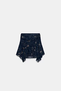 EMBROIDERED BEADED SKIRT