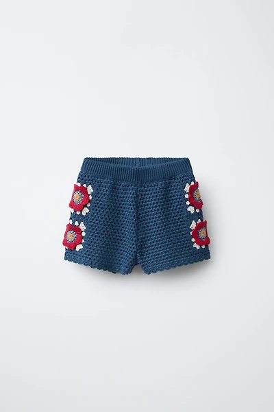 CROCHET KNIT SHORTS