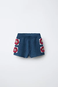 CROCHET KNIT SHORTS