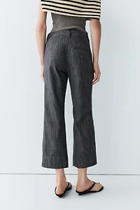 Pantalon flare cropped