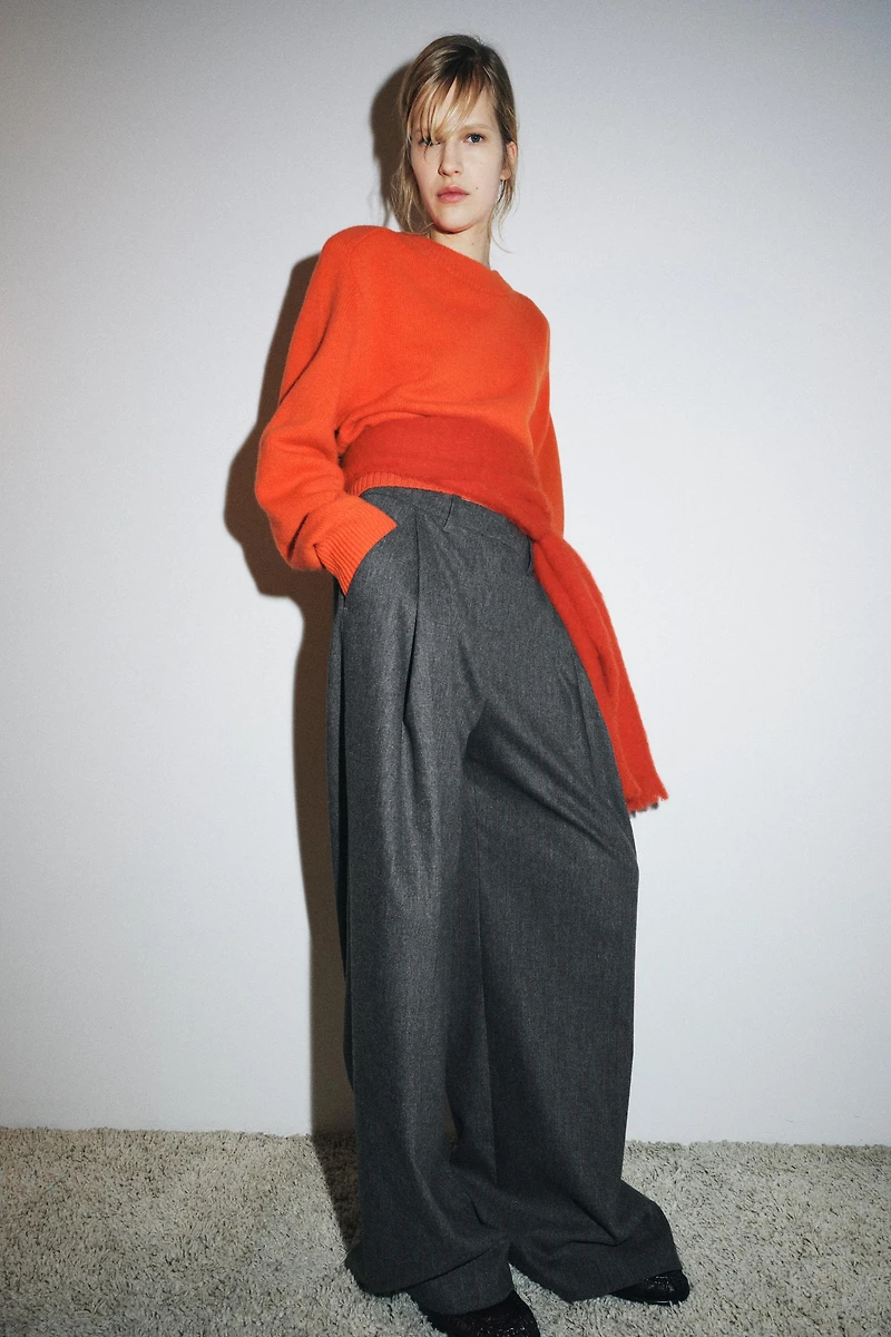 ZW COLLECTION WIDE LEG PLEATED PANTS