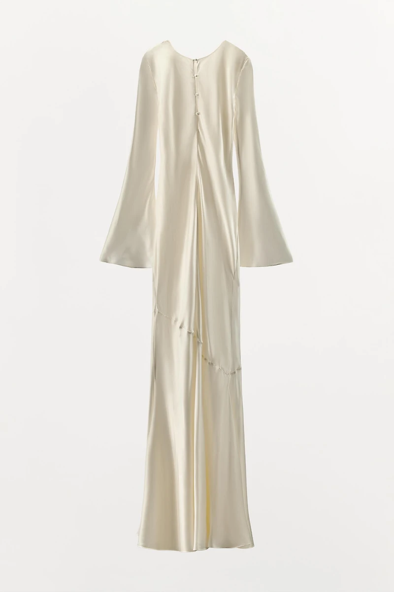 100% SILK DRAPED DRESS
