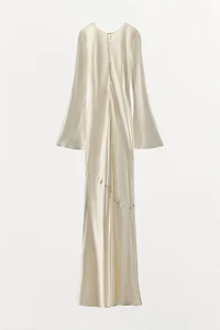 100% SILK DRAPED DRESS