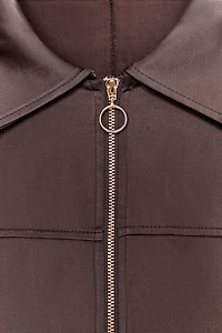 SATIN ZIP-UP JACKET
