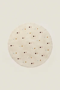 CHILDREN’S MULTICOLORED EMBROIDERED DIAMOND RUG