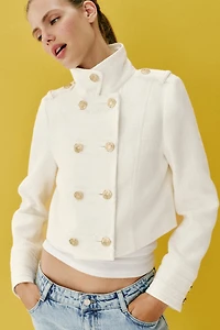 GOLD BUTTON WRAP JACKET