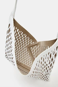 LASER-CUT LEATHER SHOPPER