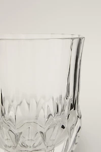 ENGRAVED-EFFECT CRYSTALLINE TUMBLER