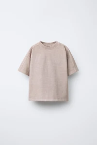T-SHIRT TEINT EN PIÈCE DÉCOUPES