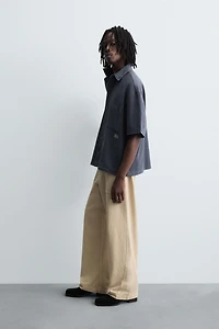 CONTRAST EMBROIDERY SHIRT