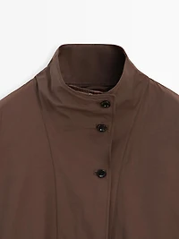 Puff parka with collar detail