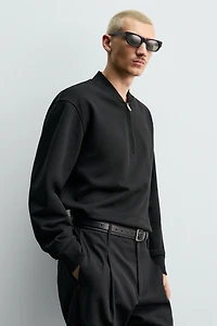 QUARTER-ZIP SWEATSHIRT