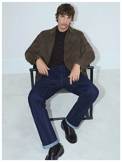 Suede goatskin jacket