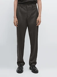 100% wool trousers with elasticated waistband