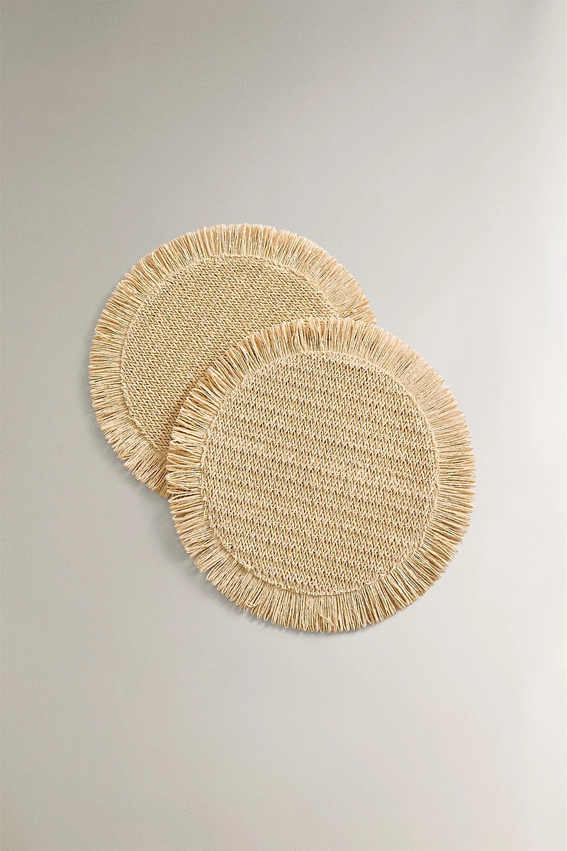 FRINGED PAPER PLACEMAT (PACK OF 2)