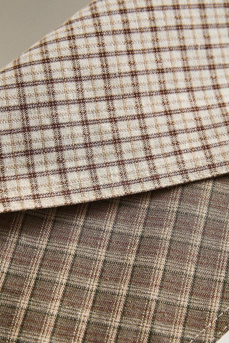 CHECK COTTON LINEN PET BANDANA