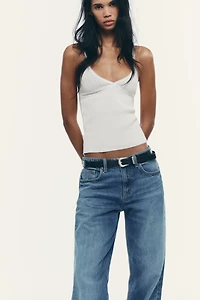 TRF MID-RISE WIDE LEG JEANS