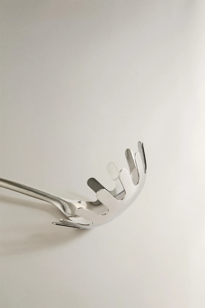 STEEL OAK WOOD PASTA SPOON