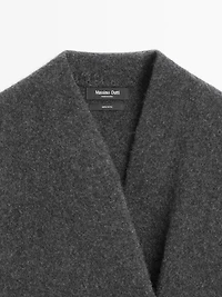 Cardigan long en laine à double boutonnage