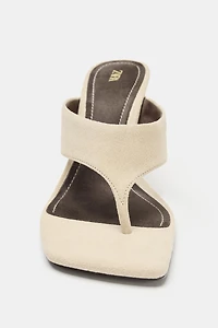 SUEDE HEELED SANDALS