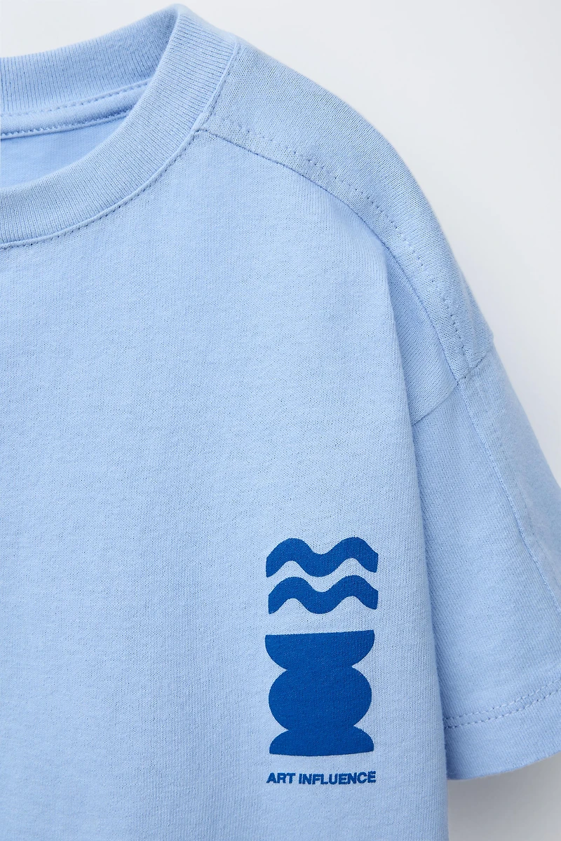 GARMENT-DYED PRINTED T-SHIRT