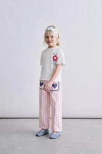 STRIPED TWILL CULOTTES