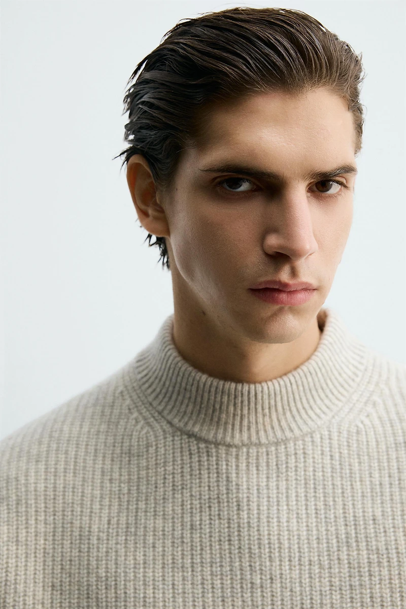 WOOL BLEND TEXTURED JUMPER