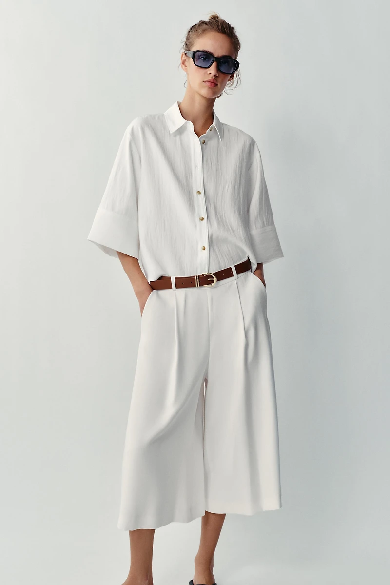 BELTED LONG BERMUDA SHORTS