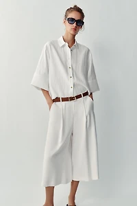 BELTED LONG BERMUDA SHORTS
