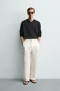 PANTALON RELAXED FIT VISCOSE - LIN CEINTURE