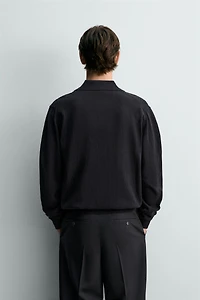 POLO EN MAILLE DE COTON ET LIN