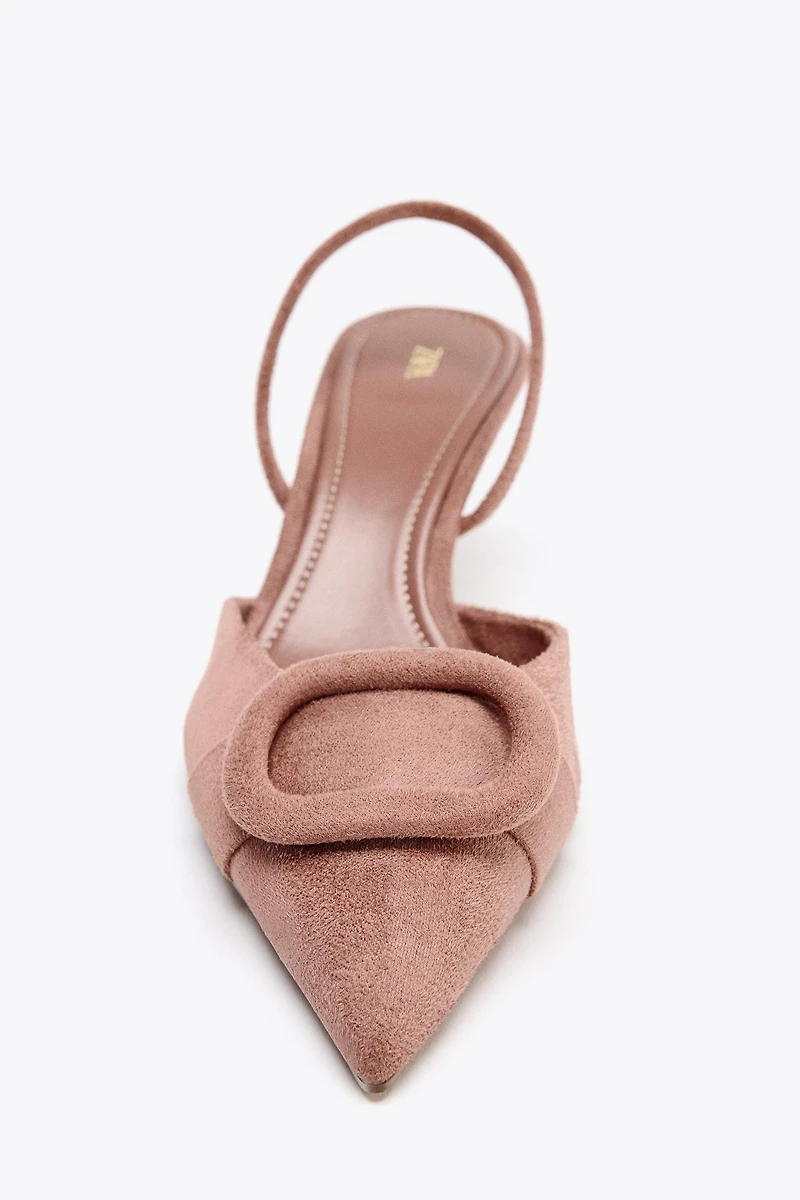 SLINGBACK APPLIQUÉ HEELS