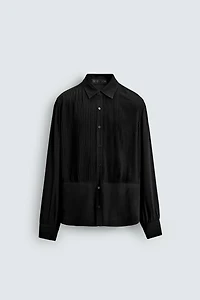 FLOWY PINTUCK SHIRT