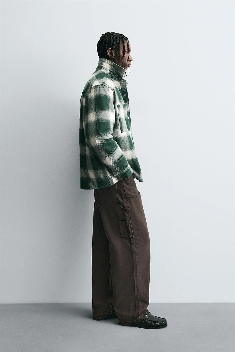PLAID PADDED OVERSHIRT