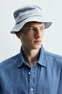 100% INDIGO LINEN REGULAR FIT SHIRT