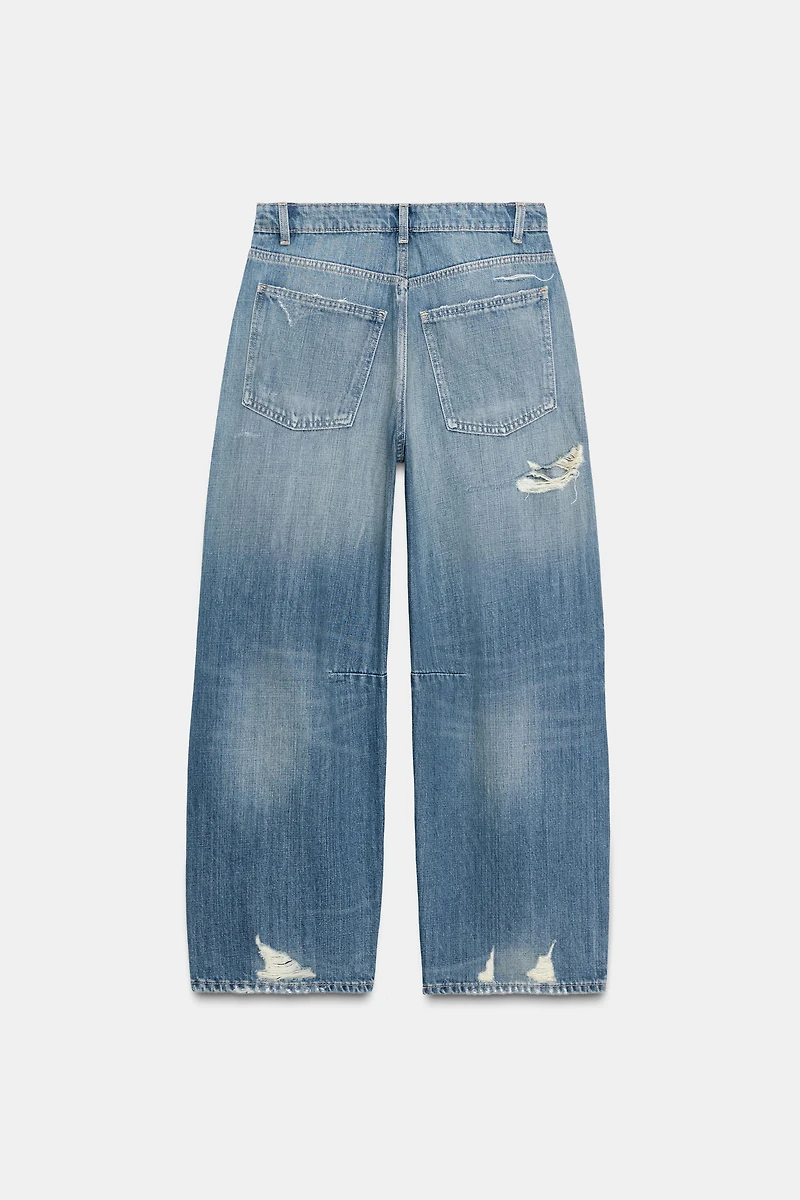 TRF MID-RISE BAGGY BALLOON JEANS
