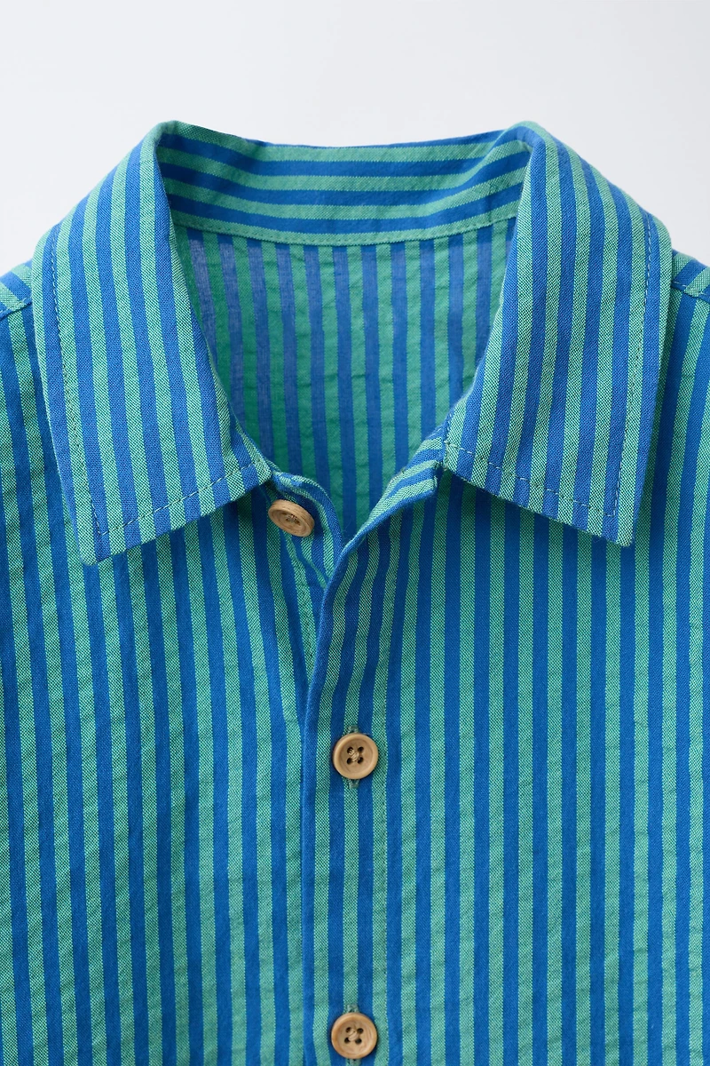 SEERSUCKER STRIPED SHIRT