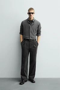 PLEATED CORDUROY PANTS
