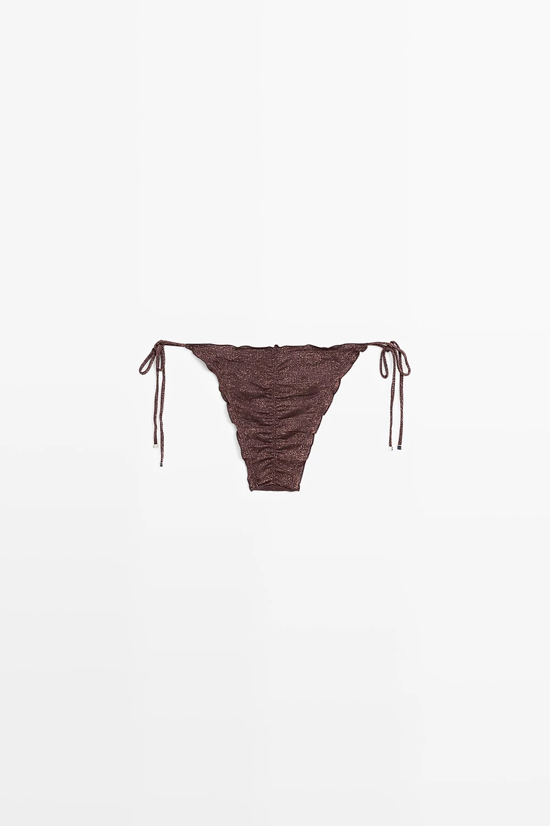 Bas de bikini volant brillant