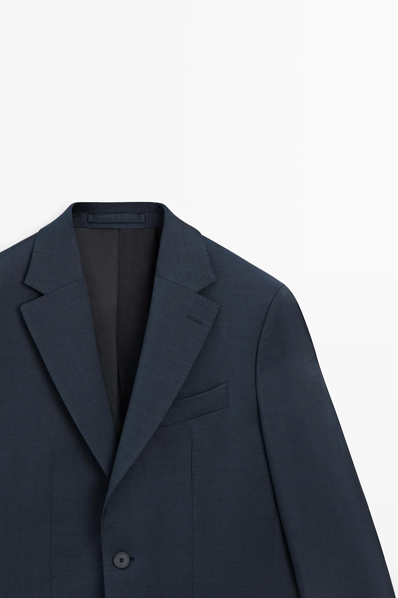 100% cool wool suit blazer