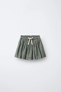 TEXTURED FLORAL SKORT