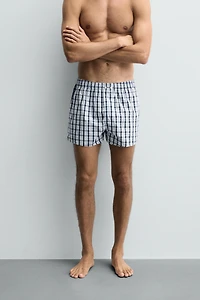 BOXER EN POPELINE COMBINÉ PACK DE 2