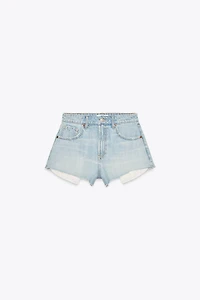 SHORT MINI EN JEAN TRF TAILLE MI-HAUTE