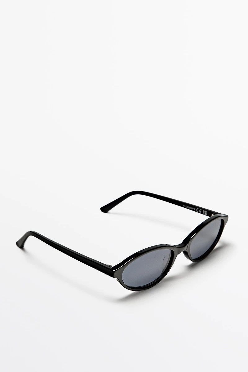 Elongated sunglasses